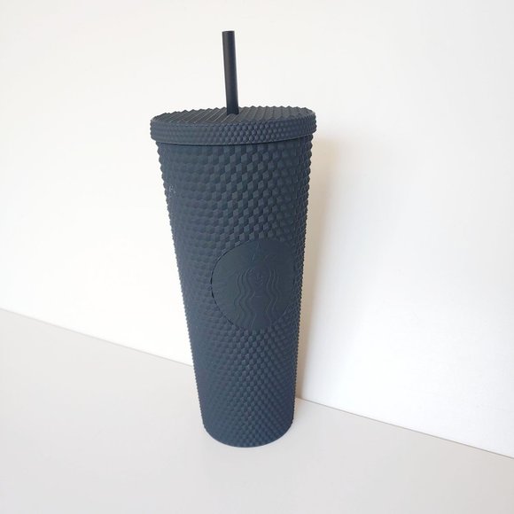 New Starbucks Studded Matte Black Tall Tumbler 24 OZ Spike 2021
